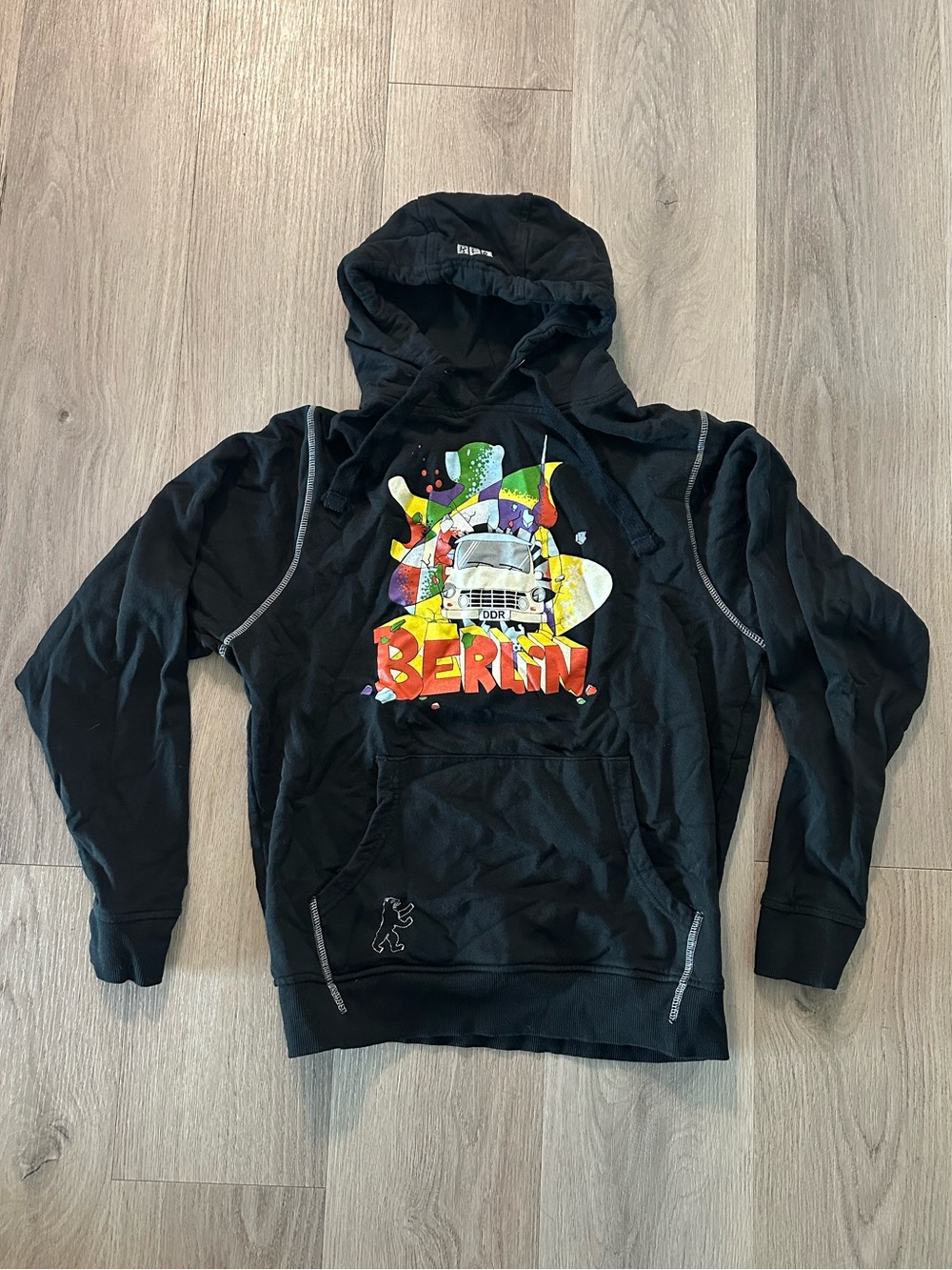 black Berlin graphic hoodie
